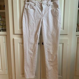 Talbots signature slim ankle white jean